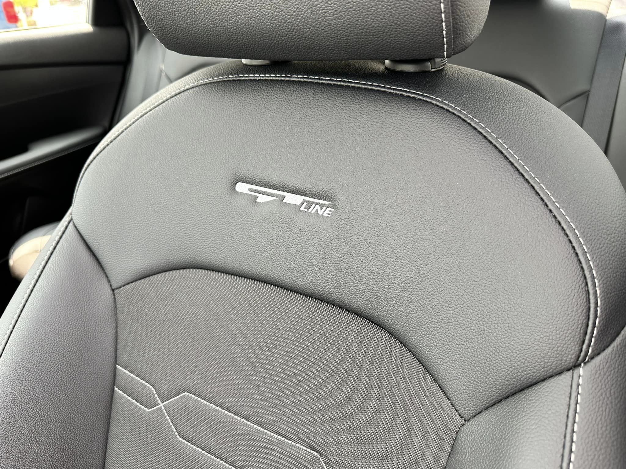 2023 Kia Forte -  Aurora Black - GT-Line Trim - Close Up Seat Embroidered