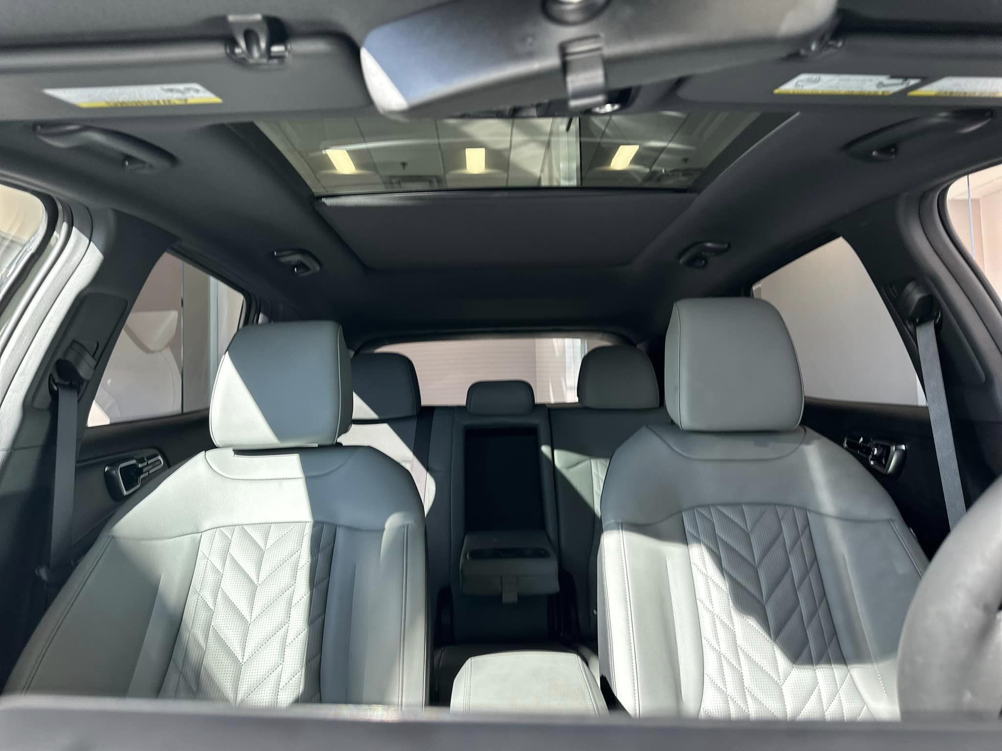 2023 Kia Sportage - Jungle Green - X-Pro Prestige Trim - Inside View Showing Panoramic Sun Roof or Moon Roof