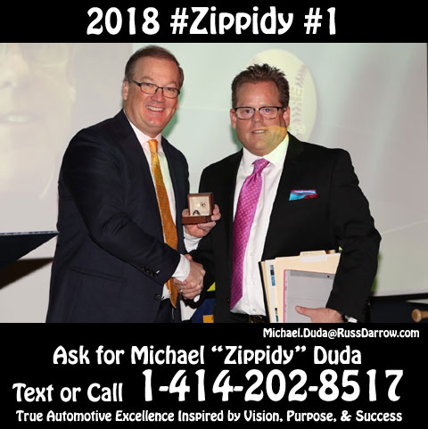 2018 #1 Salesperson Michael Zippidy Duda with Mike Darrow The Russ Darrow Group