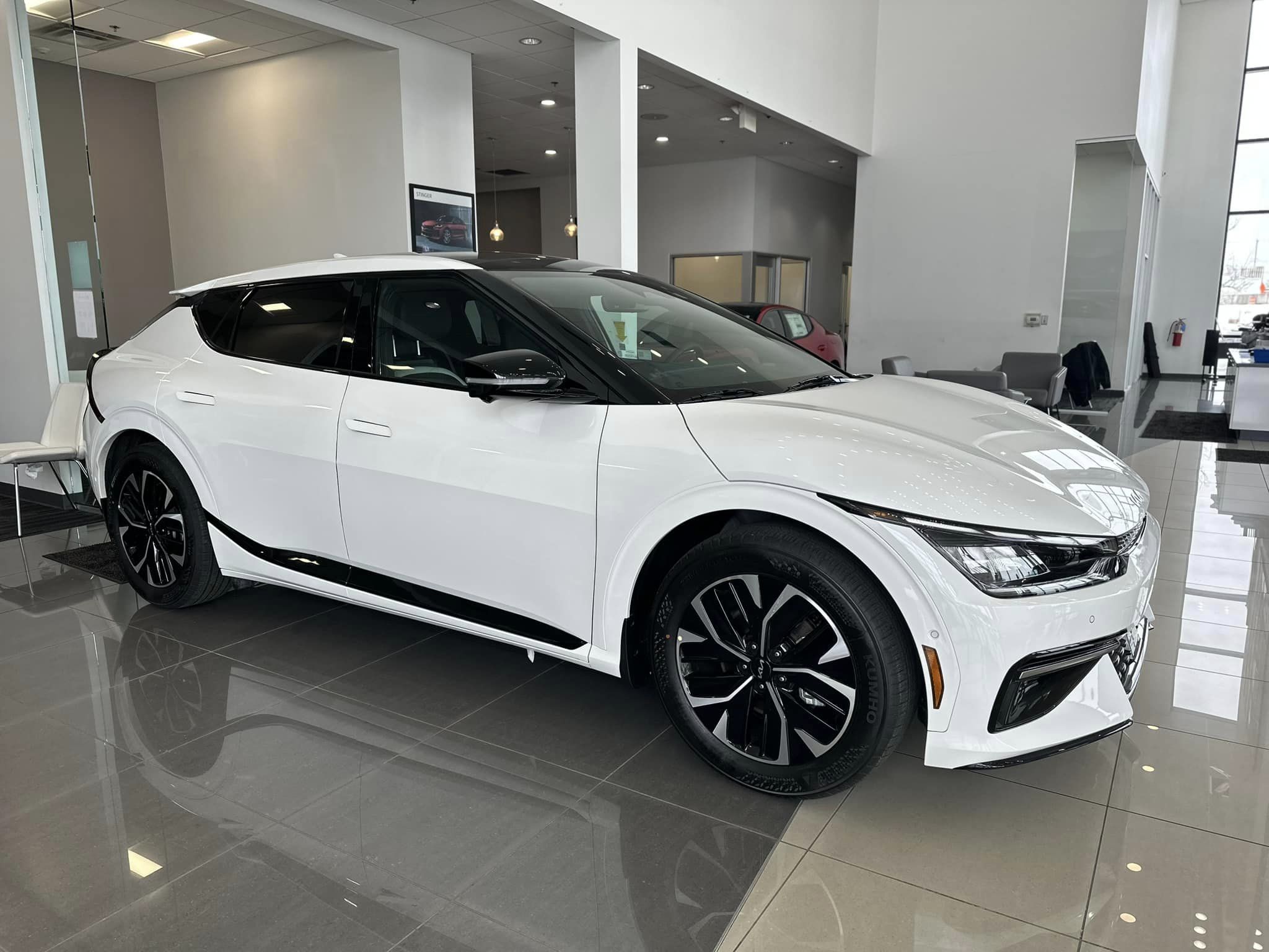 2023 Kia EV6 - Snow White Pearl - GT-Line Trim - Passenger Side View
