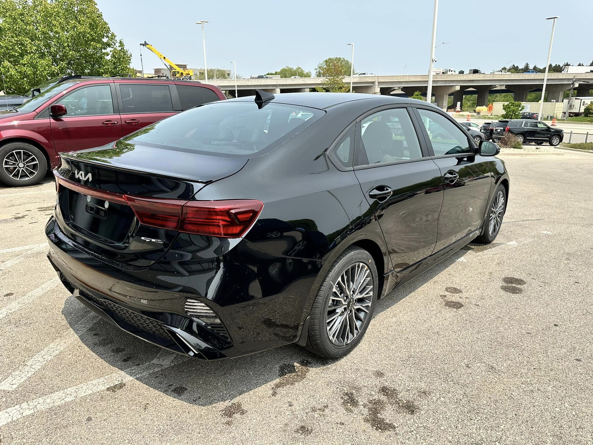 2023 Kia Forte -  Aurora Black - GT-Line Trim - Back Passenger Side View