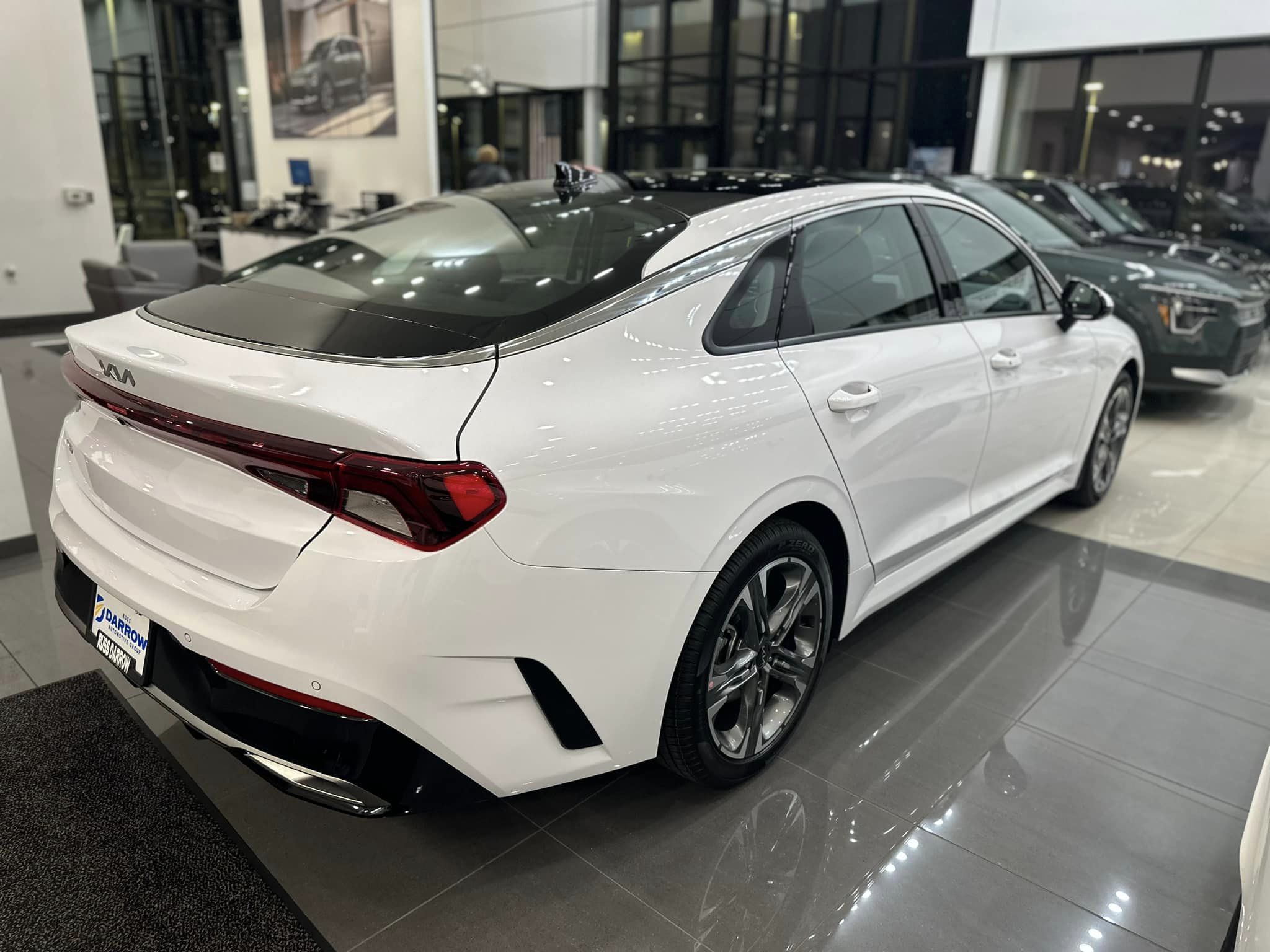2023 Kia K5 - Glacial White Pearl - Rear Passenger Side View