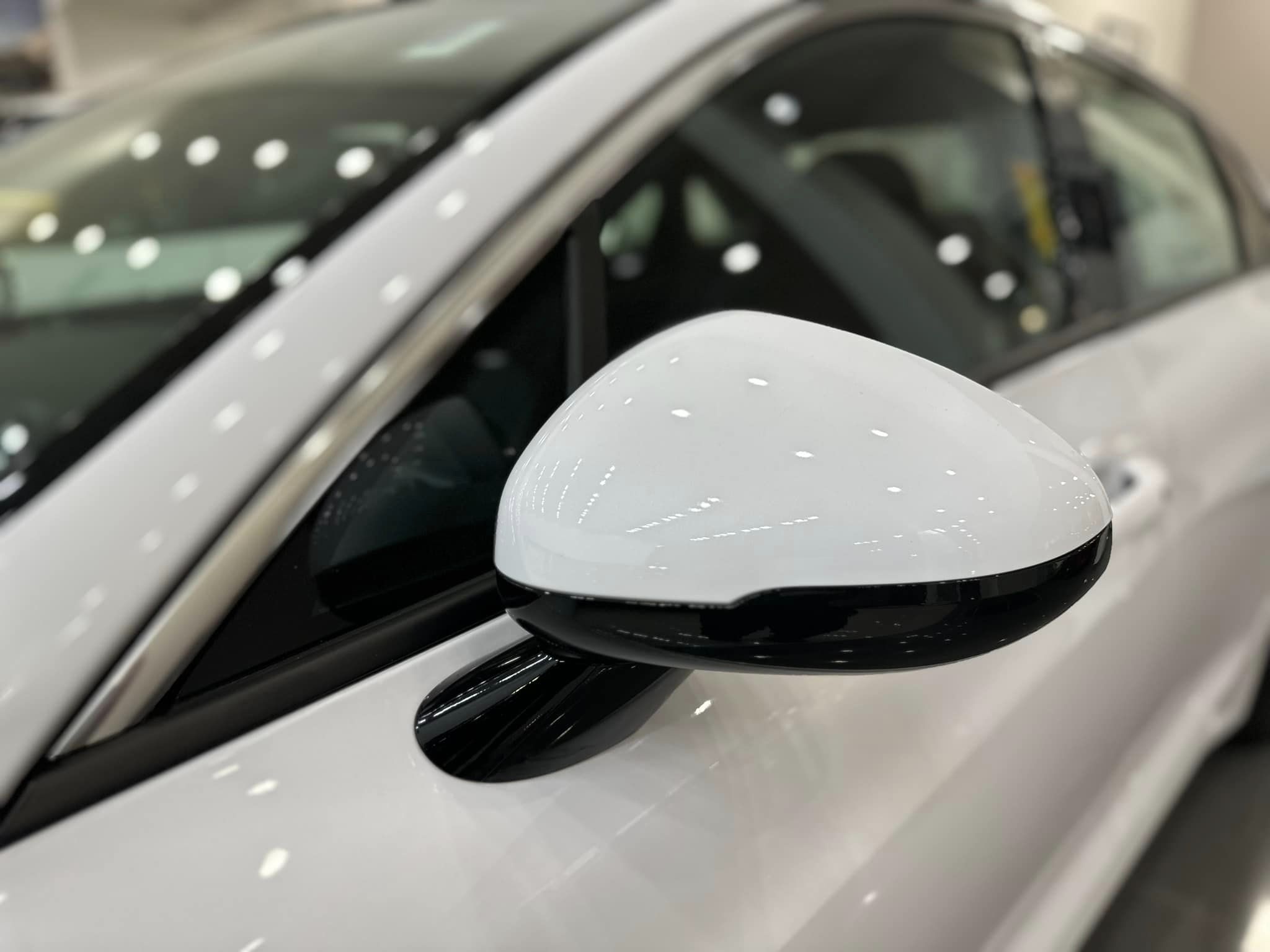 2023 Kia K5 - Glacial White Pearl - Side Mirror Close-Up