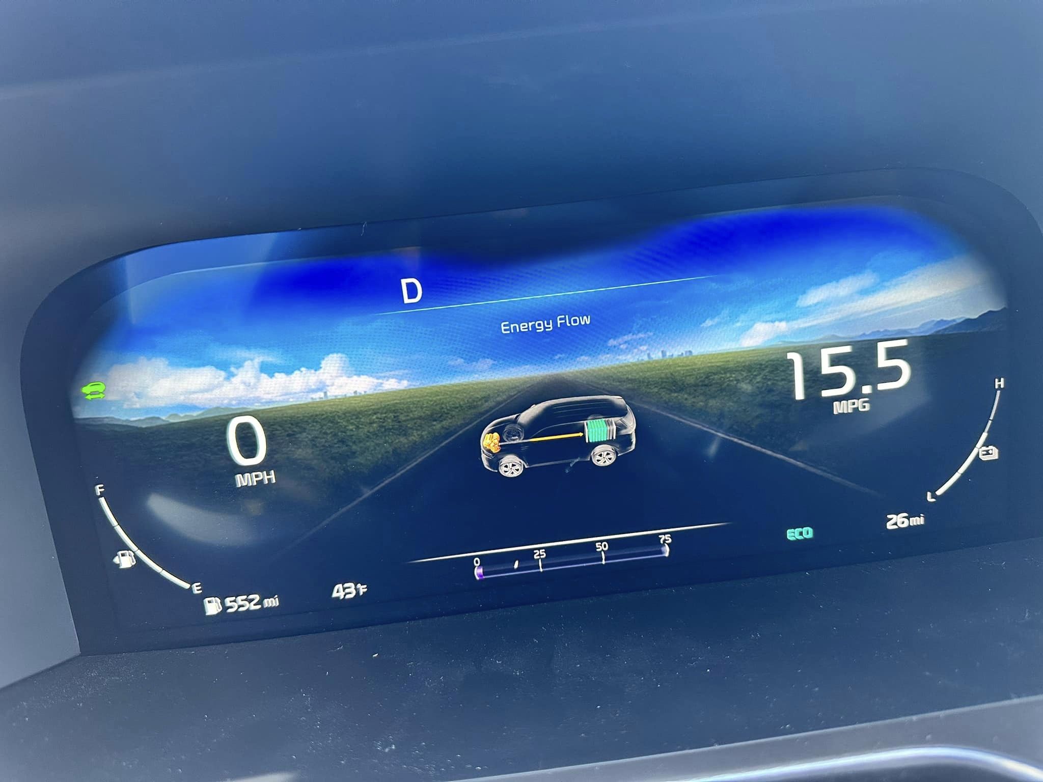 2023 Kia Sportage - Gravity Blue - HEV Hybrid SX Prestige Trim - Center TFT Cluster