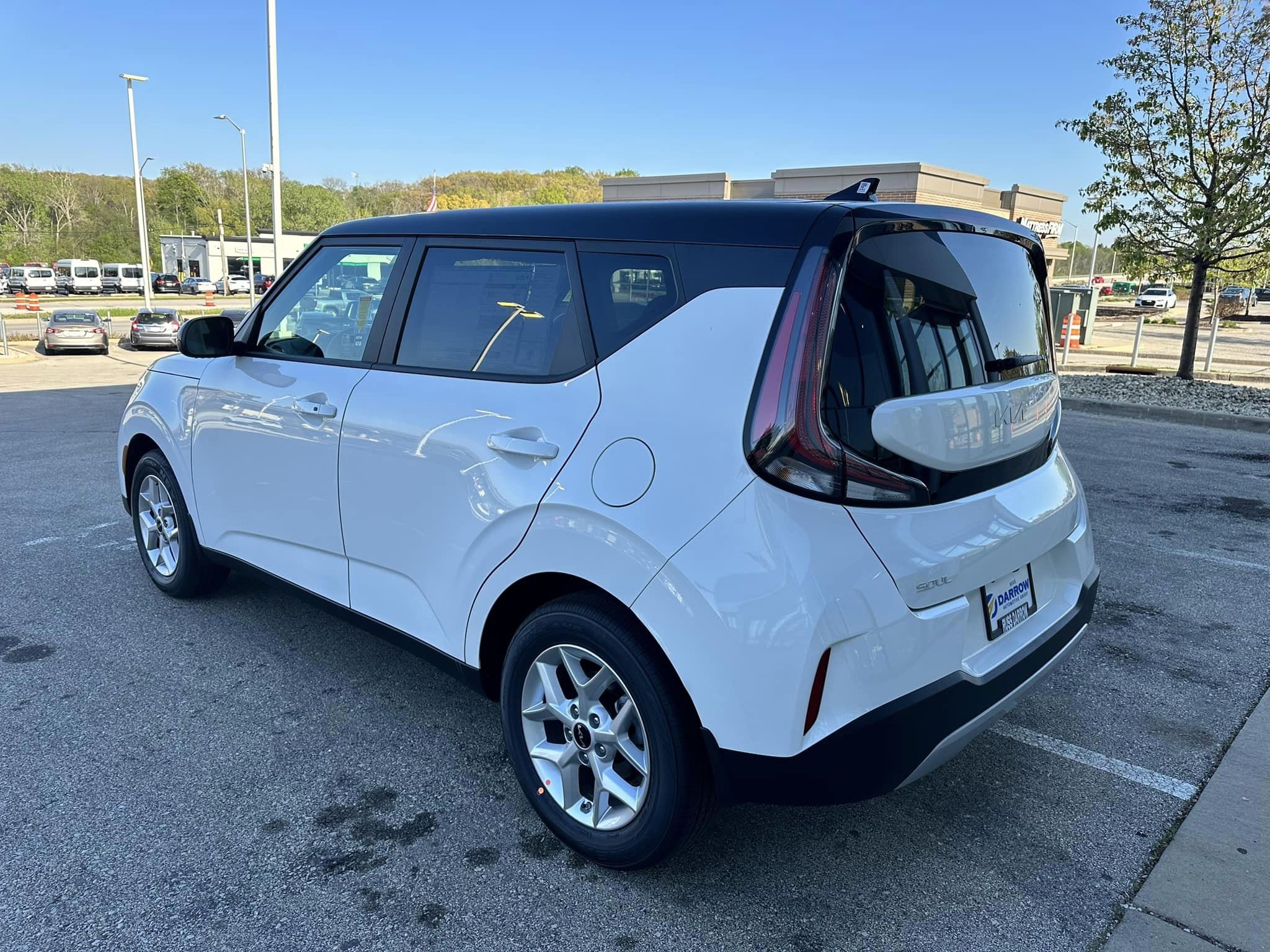 2023 Kia Soul - Clear White w/Black Roof - S Trim - Driver's Side Rear View