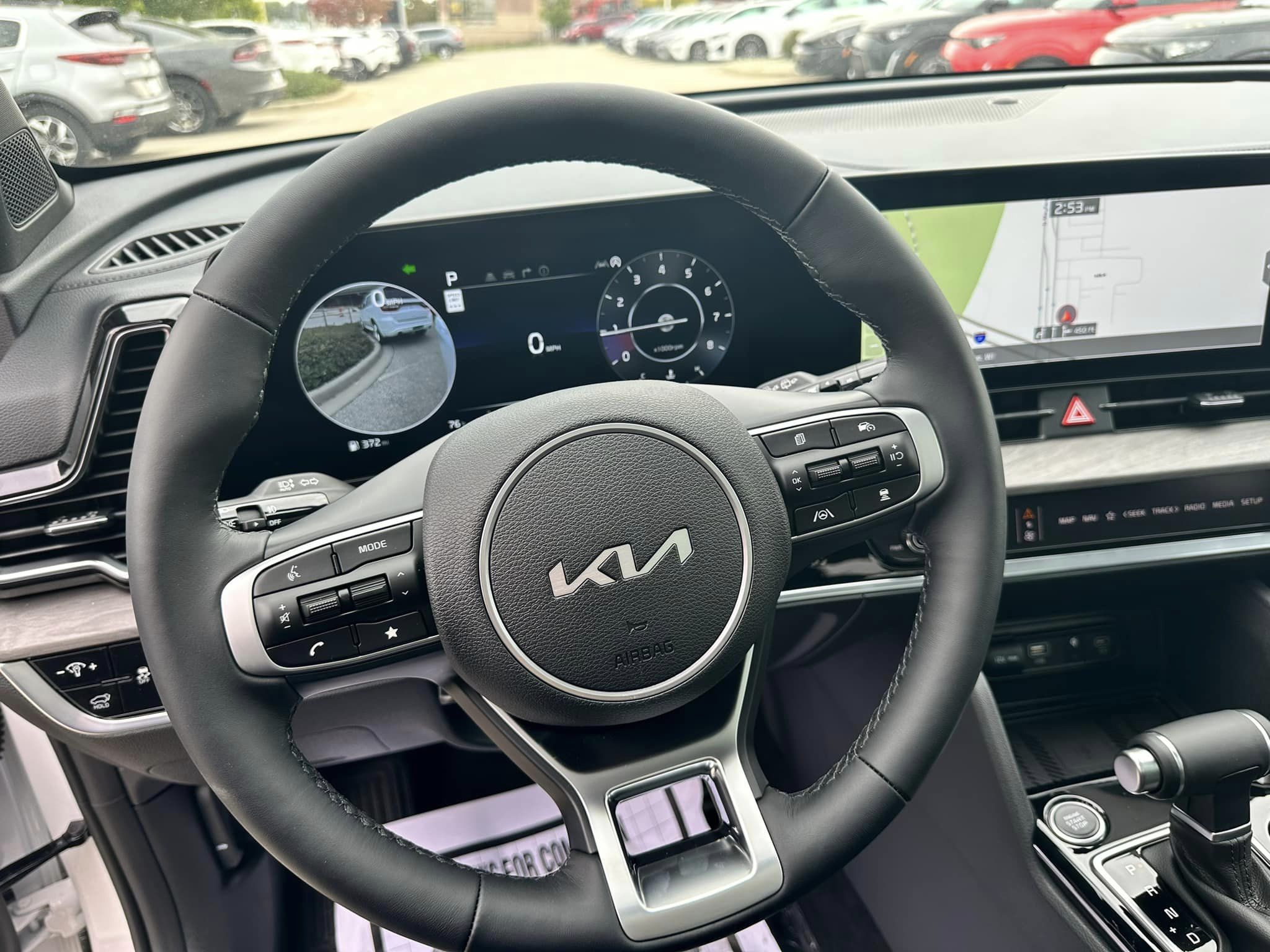 2024 Kia Sportage - Glacial White Pearl - X-Pro Prestige Trim - Driver's Steering Wheel View