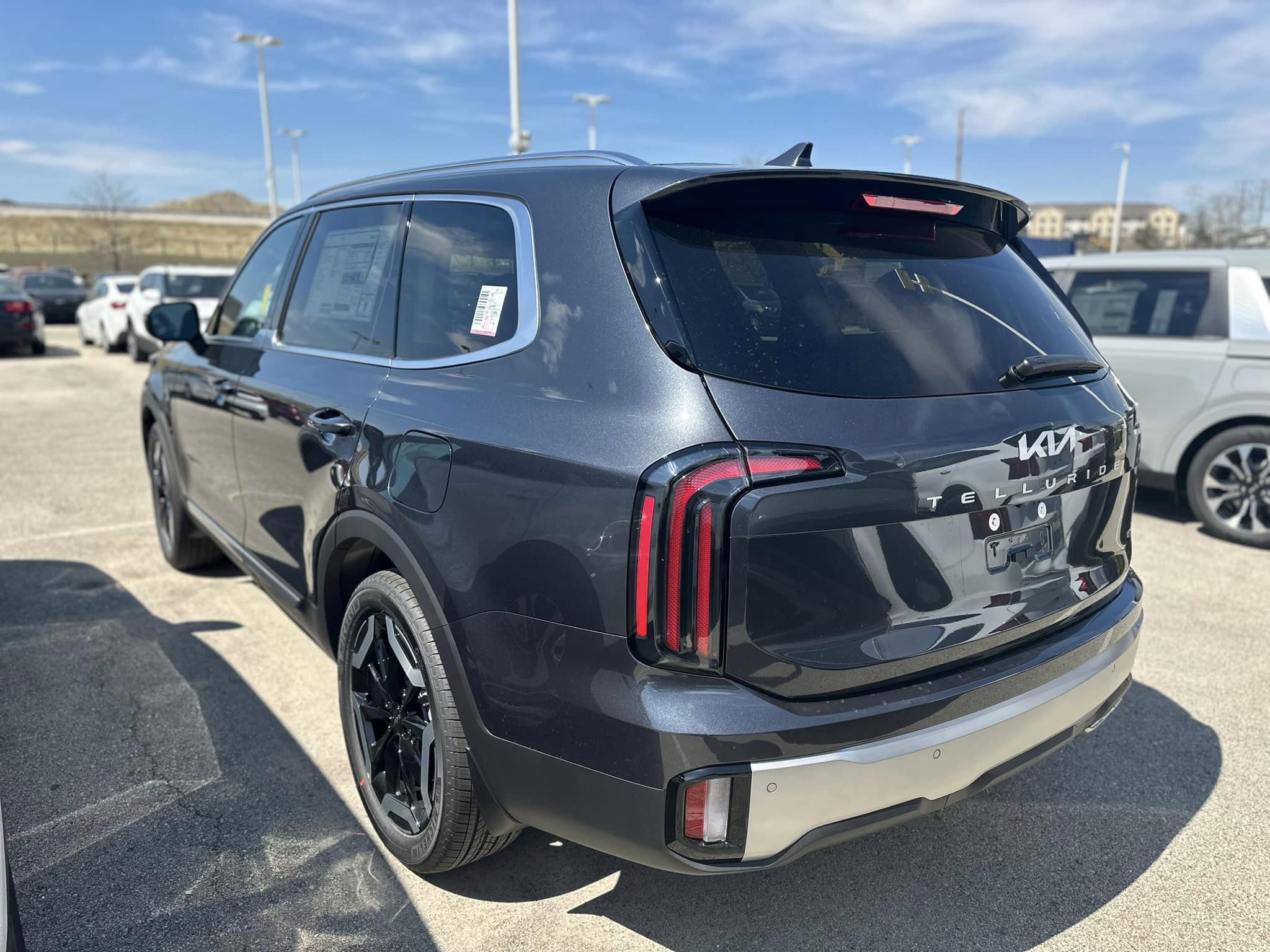 2023 Kia Telluride - EX Trim - Gravity Gray - Driver's Side View from Rear